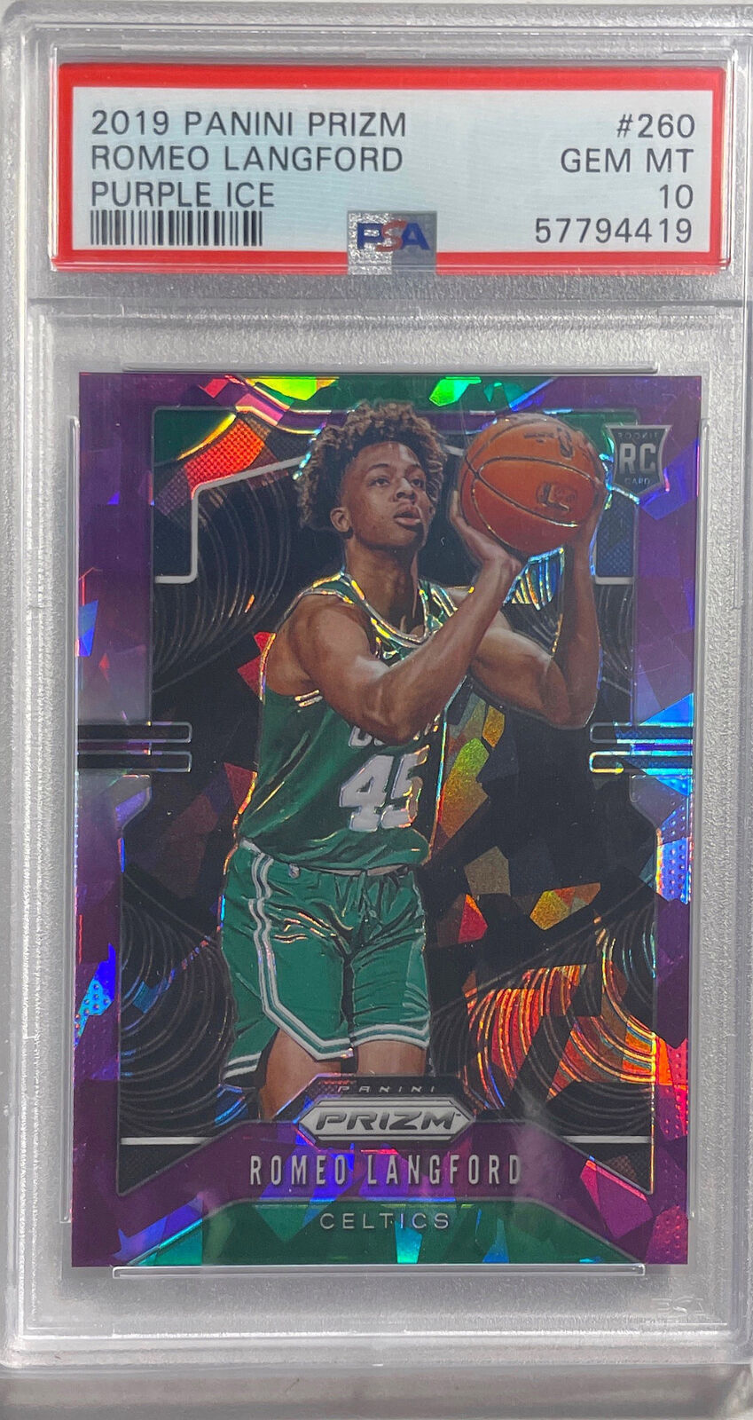 ROMEO LANGFORD 2019 PANINI PRIZM PURPLE ICE RC #D 24/149 PSA 10 GEM MINT POP 6
