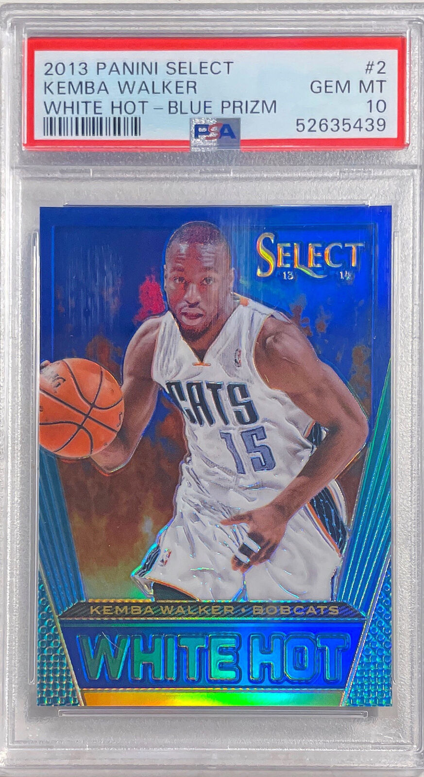 KEMBA WALKER 2013 SELECT WHITE HOT BLUE PRIZM #D 21/49 PSA 10 GEM MINT POP 1/1