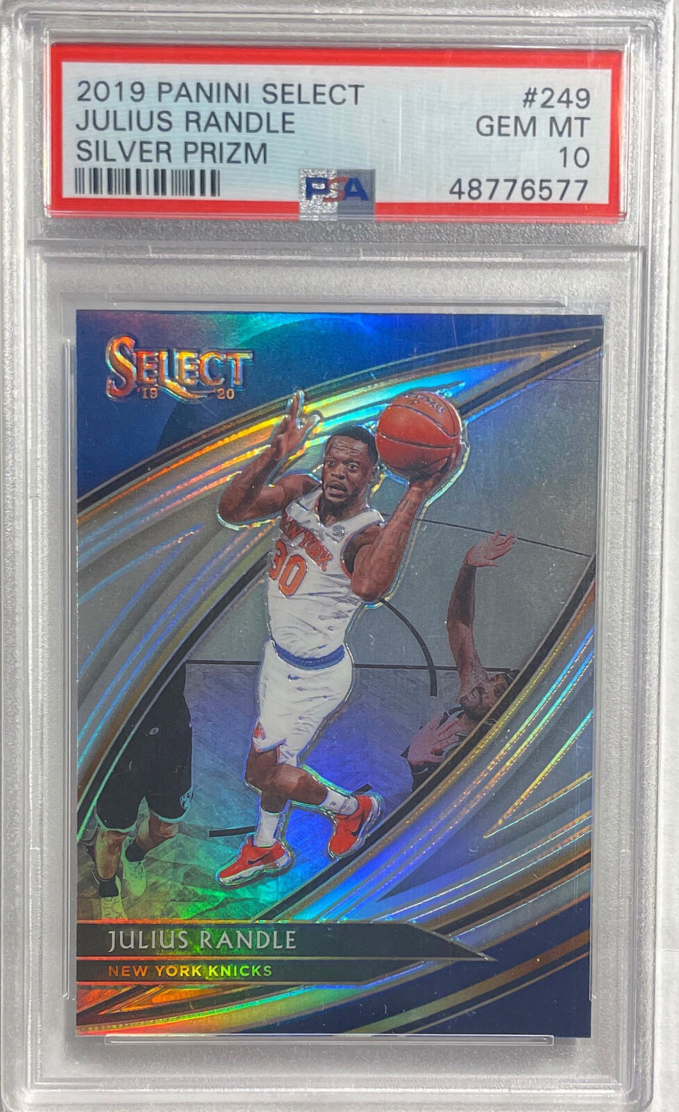 JULIUS RANDLE 2019 PANINI SELECT SILVER PRIZM COURTSIDE #249 PSA 10 GEM POP 2