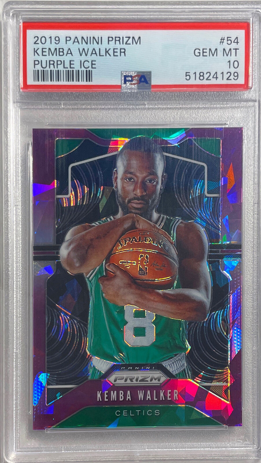 KEMBA WALKER 2019 PANINI PRIZM PURPLE ICE PRIZM #D 026/149 PSA 10 GEM MINT POP 2