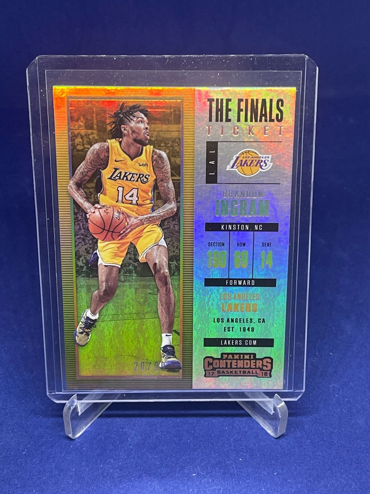 BRANDON INGRAM 2017-18 PANINI CONTENDERS FINALS TICKET #D 20/99