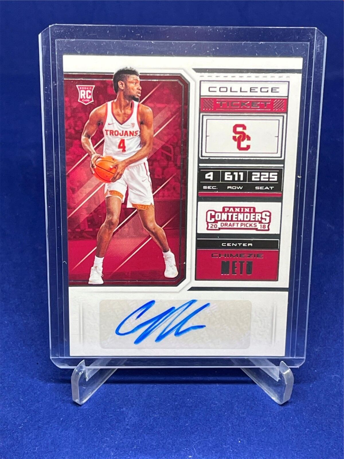 CHIMEZIE METU 2018 PANINI CONTENDERS DRAFT PICKS TICKET AUTO ROOKIE RC #80