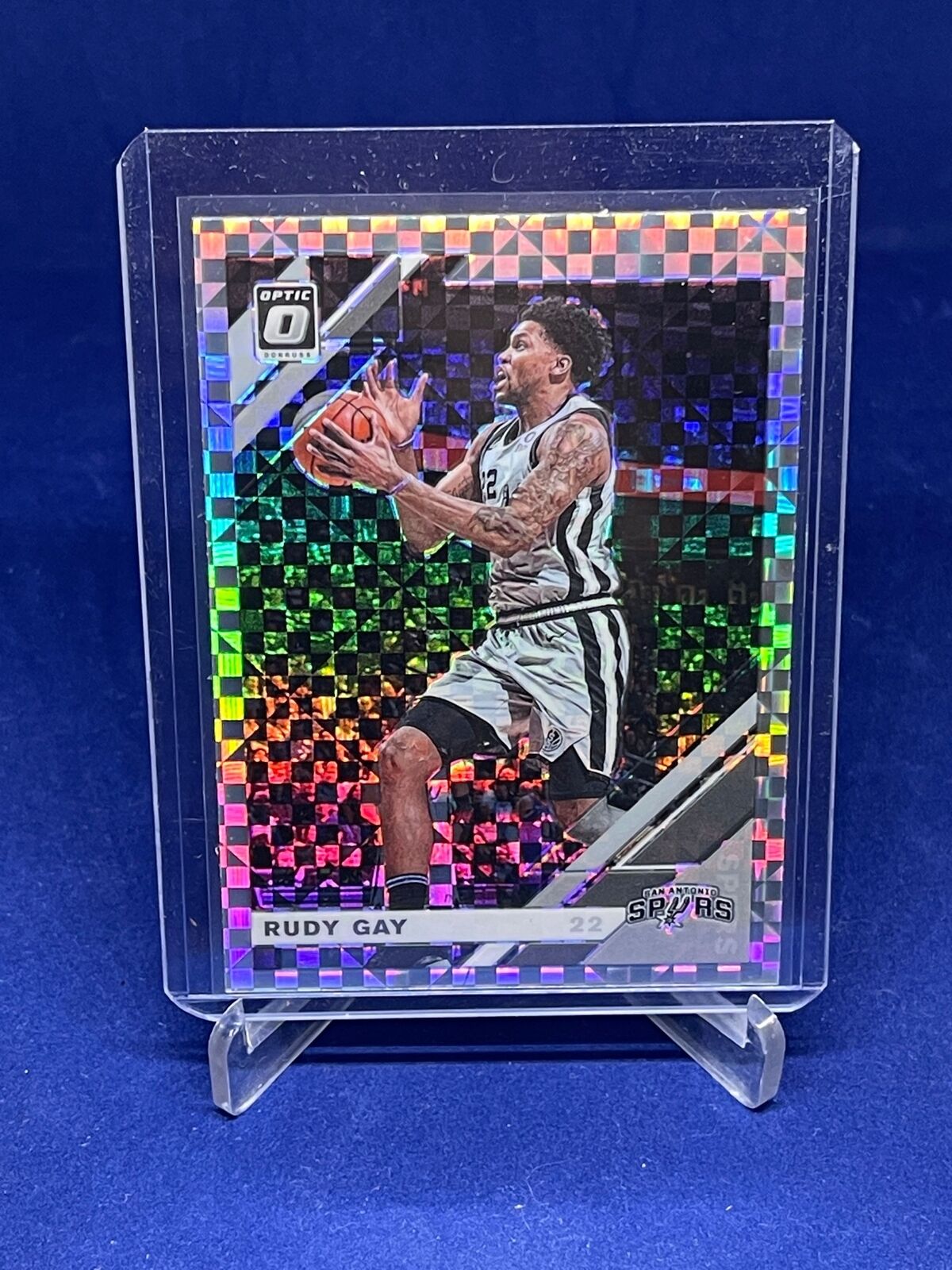 RUDY GAY 2019-20 PANINI DONRUSS OPTIC CHECKERBOARD PRIZM SSP HOLO #137