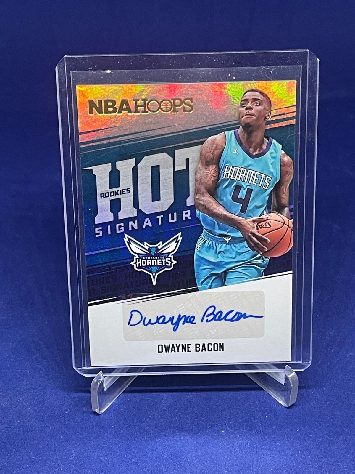 DWAYNE BACON 2017-18 PANINI NBA HOOPS HOT SIGNATURES AUTO ROOKIE RC