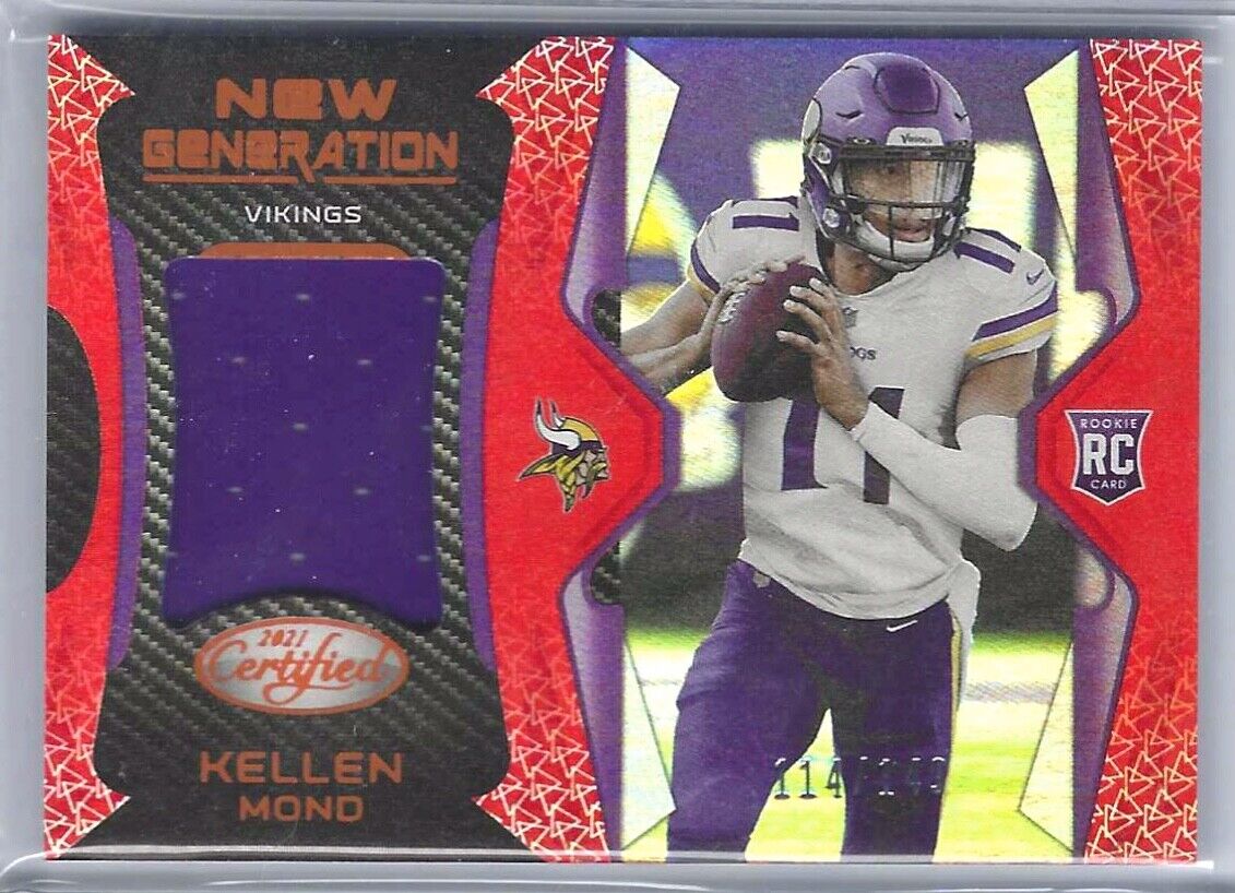 KELLEN MOND 2021 CERTIFIED ORANGE NEW GENERATION JERSEY RC #D 114/149