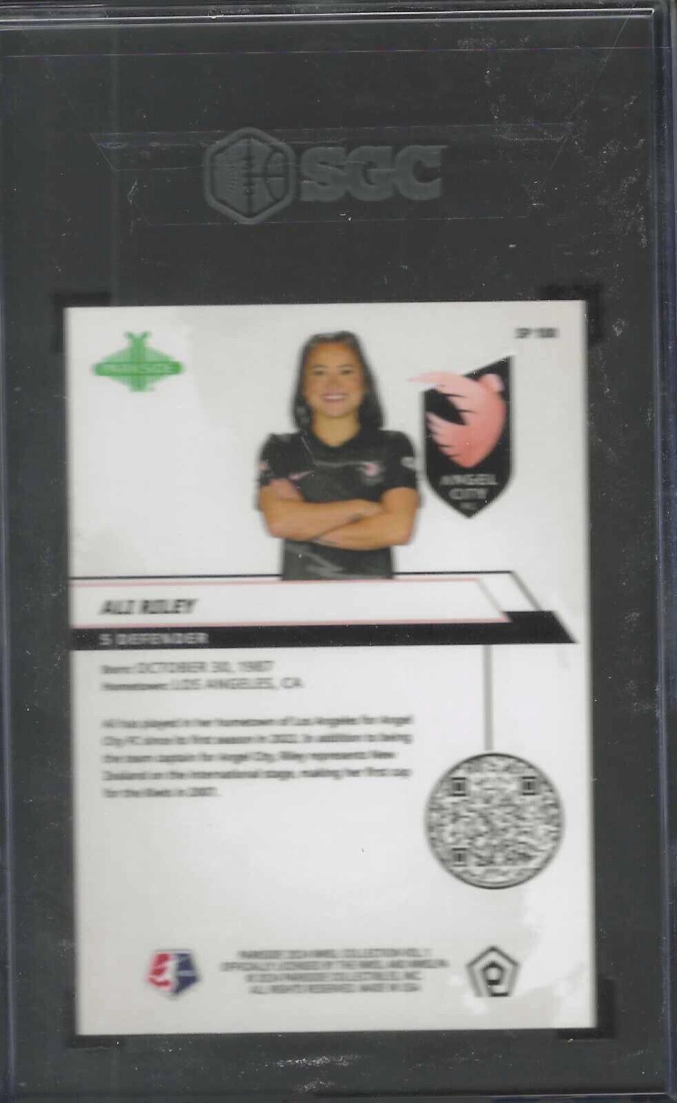 ALI RILEY 2024 PARKSIDE NWSL SHORT PRINT #180 SP SGC 10 GEM MINT