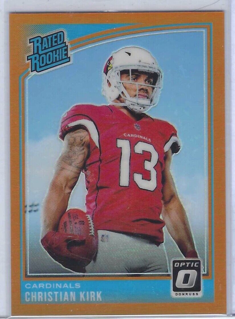 CHRISTIAN KIRK 2018 DONRUSS OPTIC ORANGE HOLO RATED ROOKIE RC #D 5/199