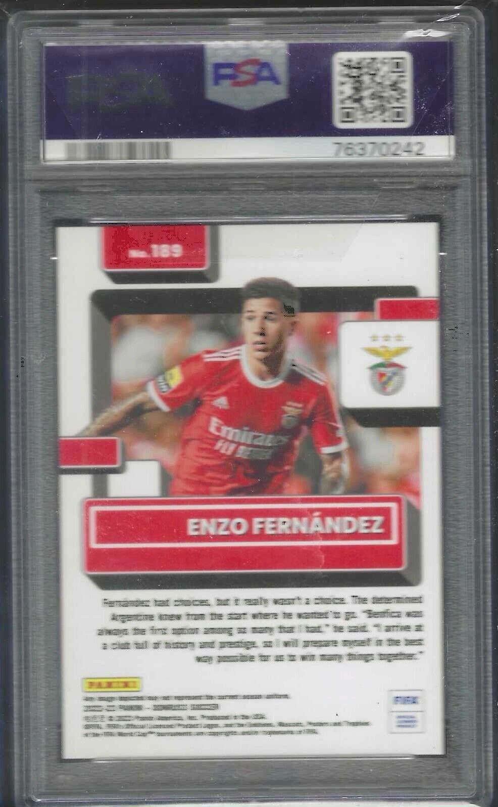 ENZO FERNANDEZ 2022-23 PANINI DONRUSS BLUE RATED ROOKIE /49 PSA 10 GEM POP 6