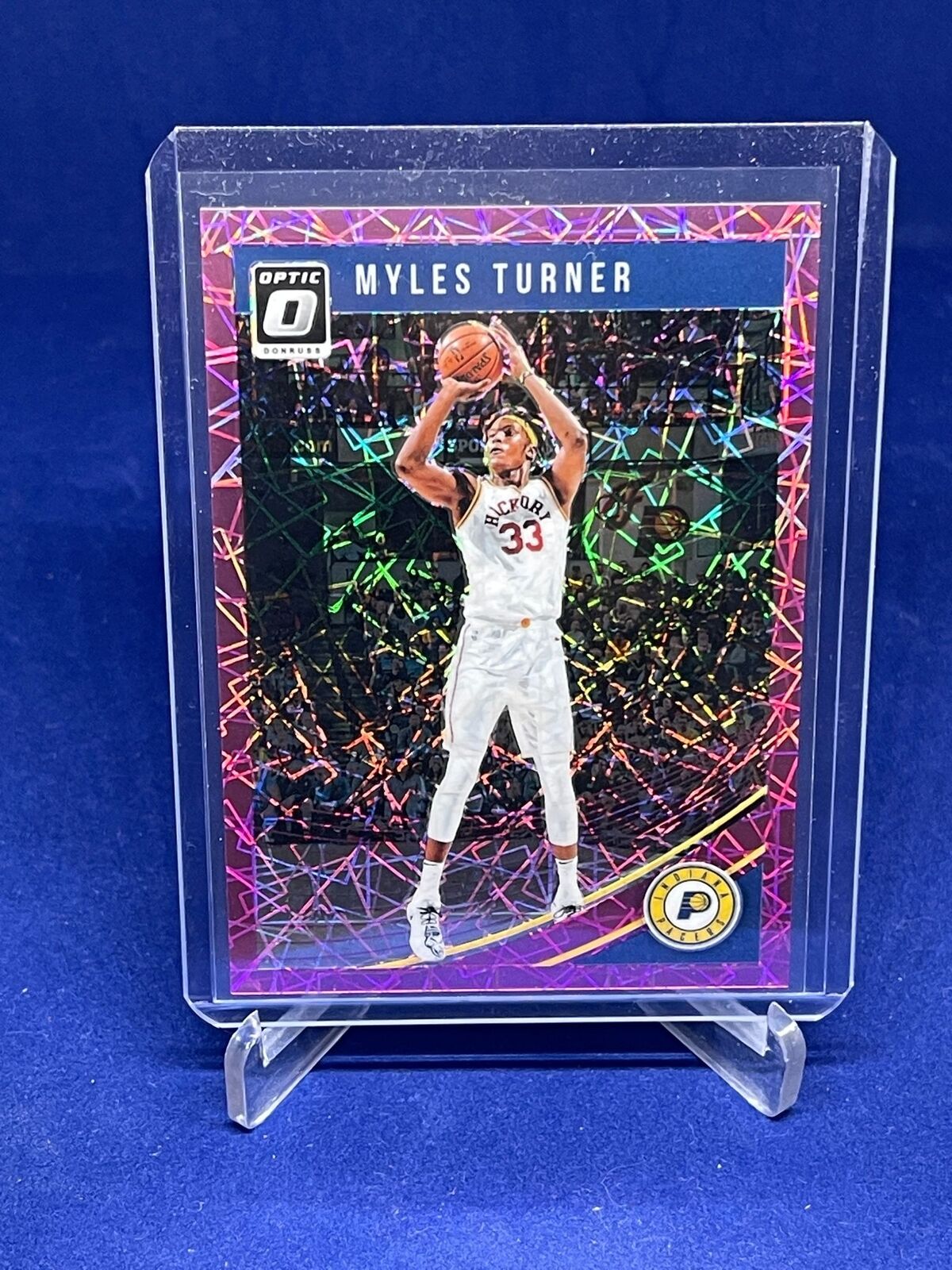 MYLES TURNER 2018-19 PANINI DONRUSS OPTIC PINK VELOCITY HOLO PRIZM #D 53/79