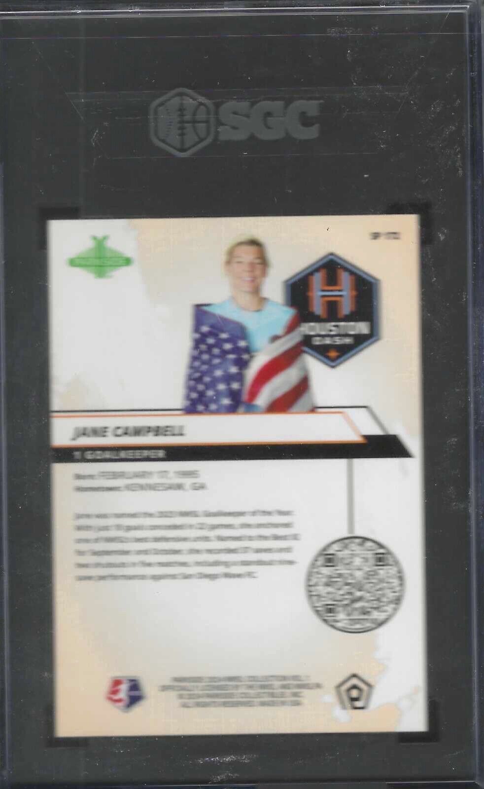 JANE CAMPBELL 2024 PARKSIDE NWSL SHORT PRINT SP #172 SGC 10 GEM MINT