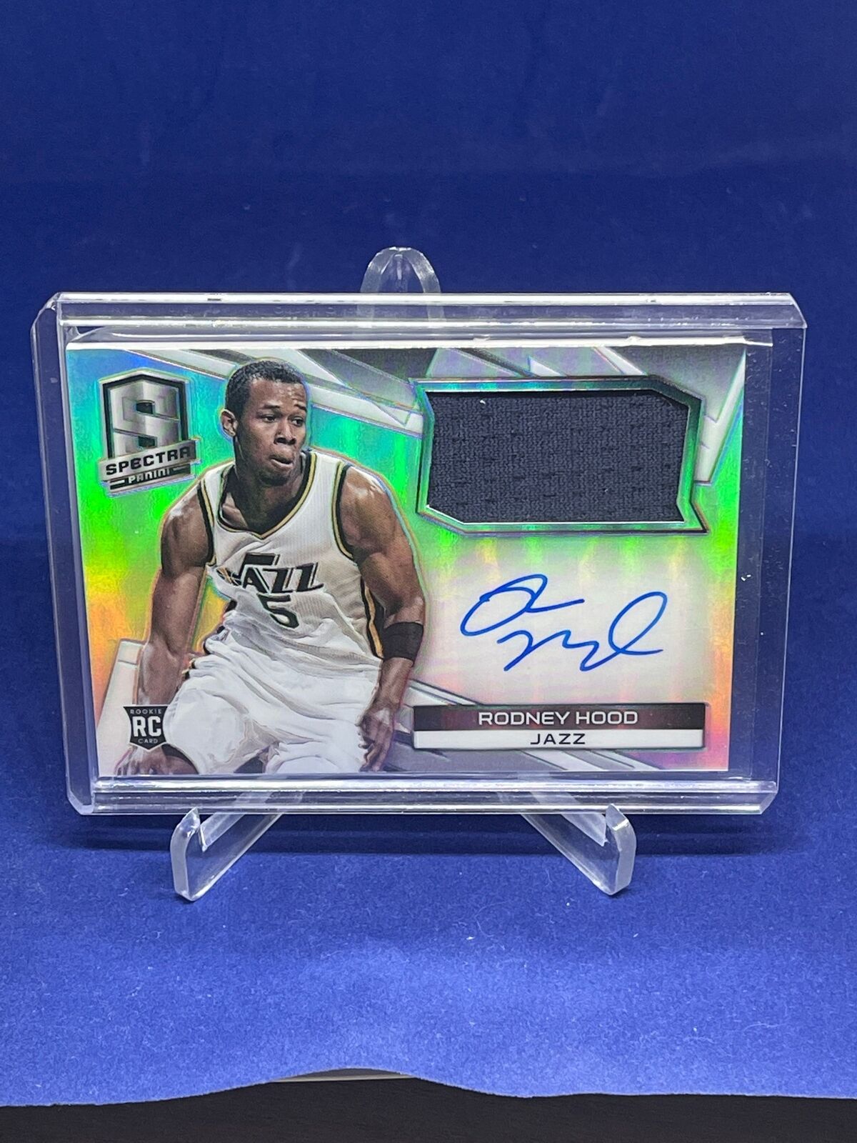 RODNEY HOOD 2014-15 PANINI SPECTRA JERSEY AUTO PRIZM ROOKIE RC #D 73/125