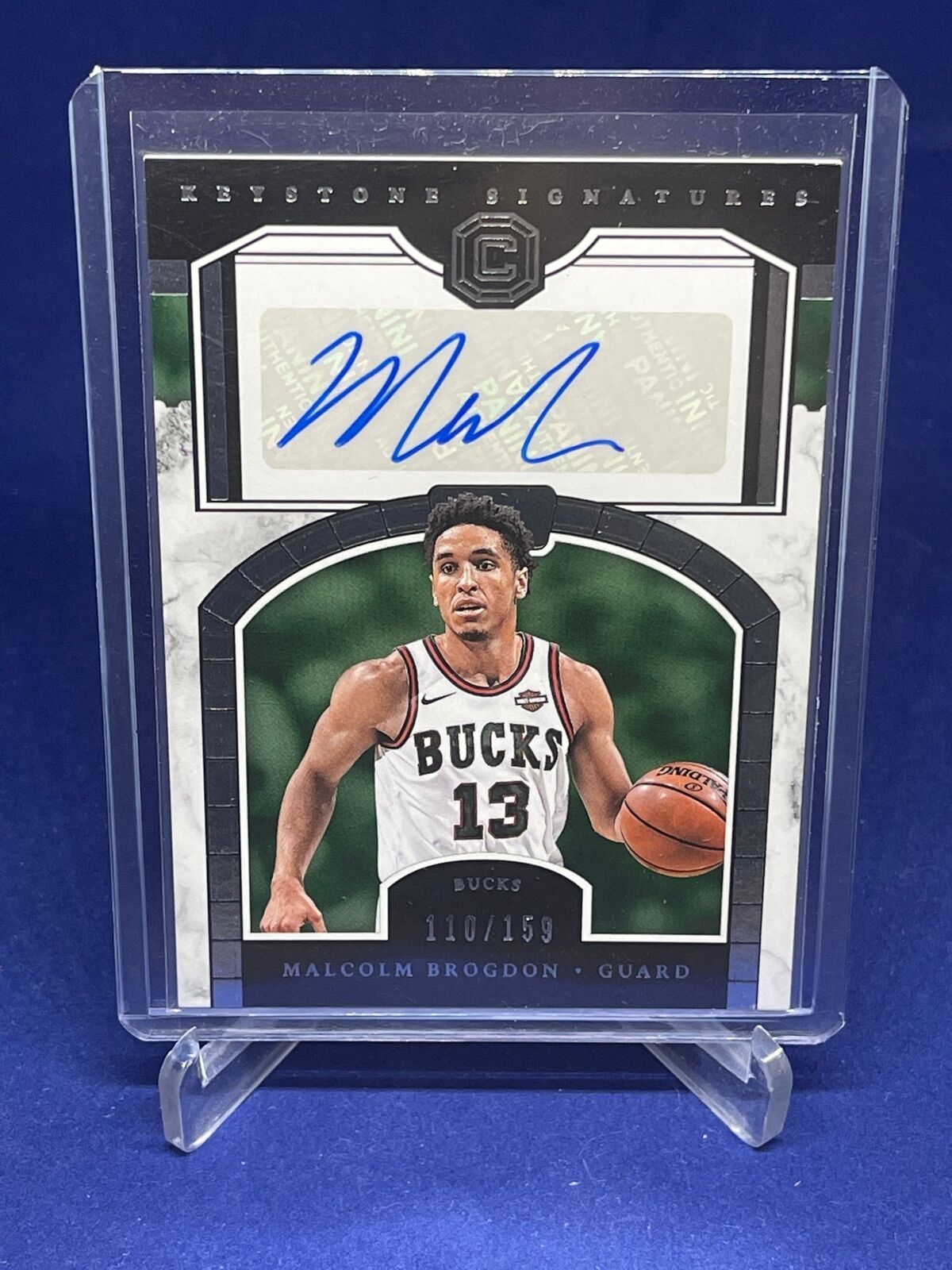 MALCOLM BROGDON 2017-18 PANINI CORNERSTONES KEYSTONE SIGNATURES AUTO #D 110/159