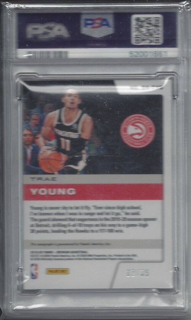 TRAE YOUNG 2019 PANINI OBSIDIAN ONYX AUTO #D 12/35 PSA 10 GEM MINT POP 4