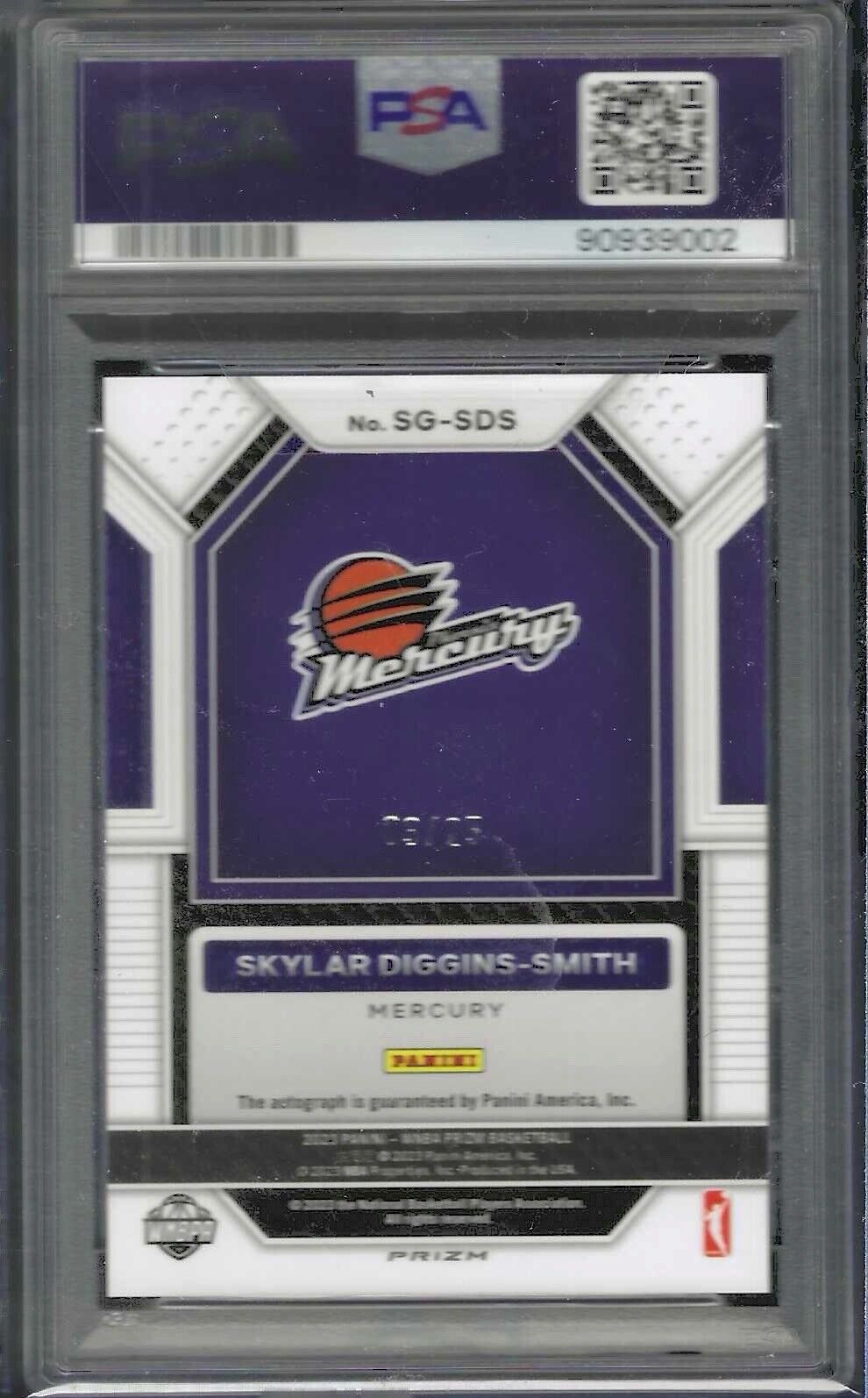 SKYLAR DIGGINS-SMITH 2023 PANINI PRIZM WNBA MOJO PRIZM AUTO /25 PSA 10 GEM POP 3