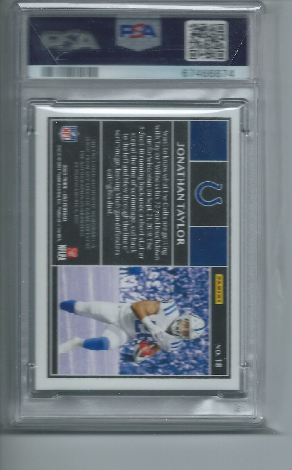JONATHAN TAYLOR 2020 PANINI ONE RPA PATCH AUTO BRONZE RC #D 27/35 PSA 10 POP 1/1