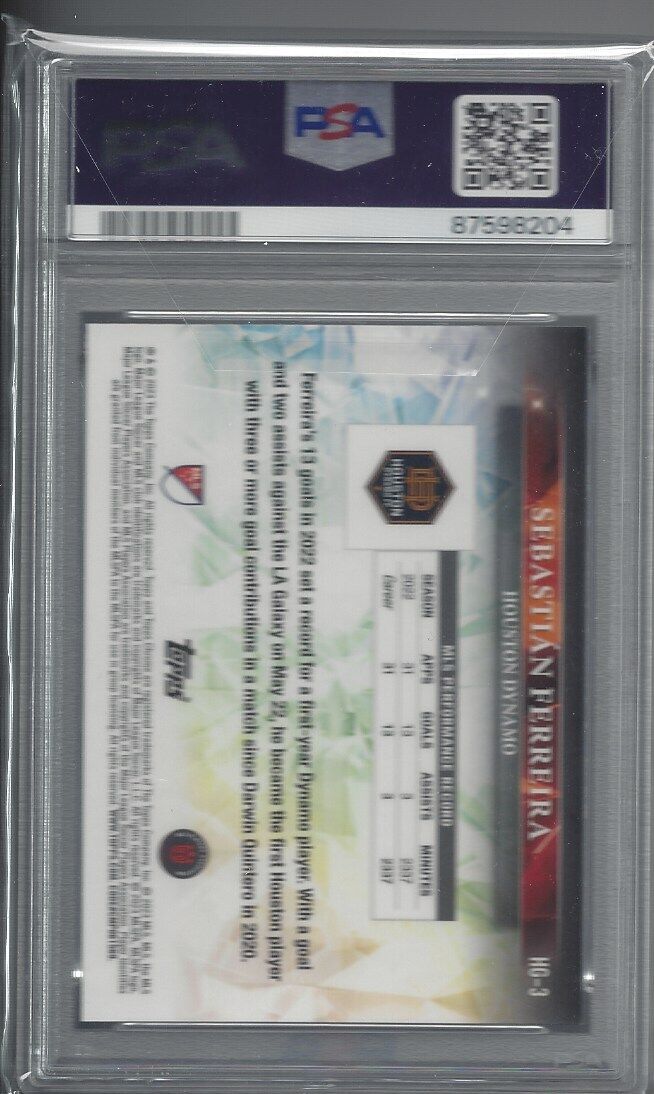 SEBASTIAN FERREIRA 2023 TOPPS CHROME MLS HIDDEN GEMS RARE!! SSP PSA 10 POP 1/1