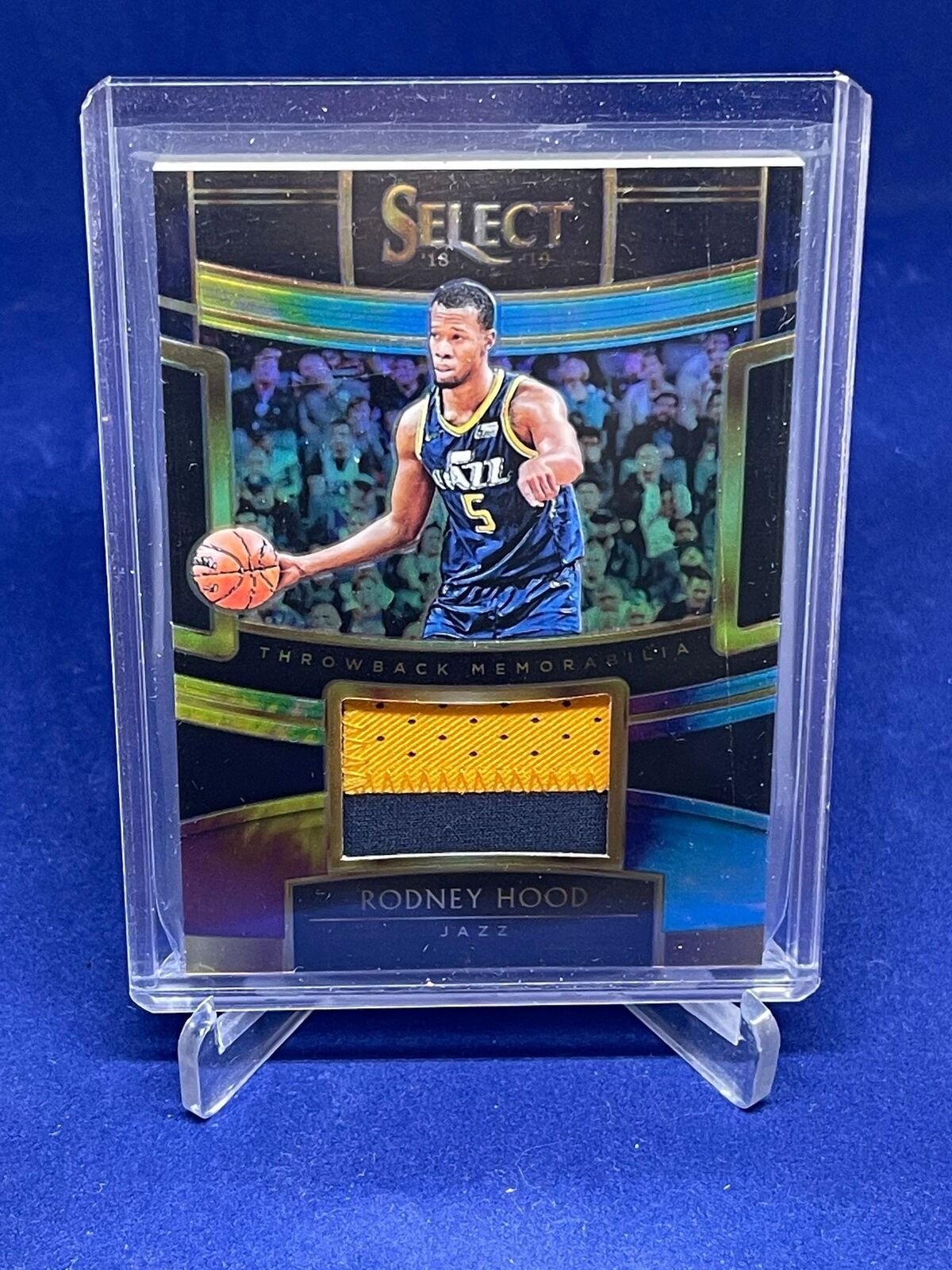 RODNEY HOOD 2018-19 SELECT THROWBACK MEMORABILIA PATCH TIE DYE PRIZM #D 1/25