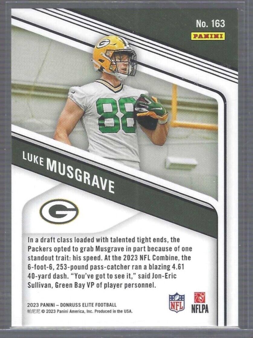 LUKE MUSGRAVE 2023 PANINI DONRUSS ELITE BLUE STATUS ROOKIE RC #D 239/299