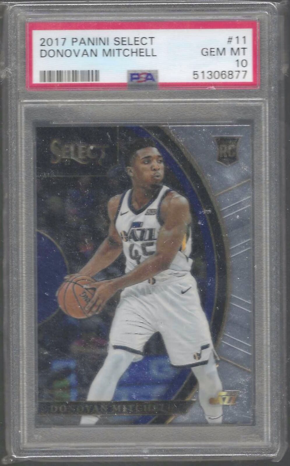 DONOVAN MITCHELL 2017 PANINI SELECT CONCOURSE ROOKIE RC PSA 10 GEM MINT