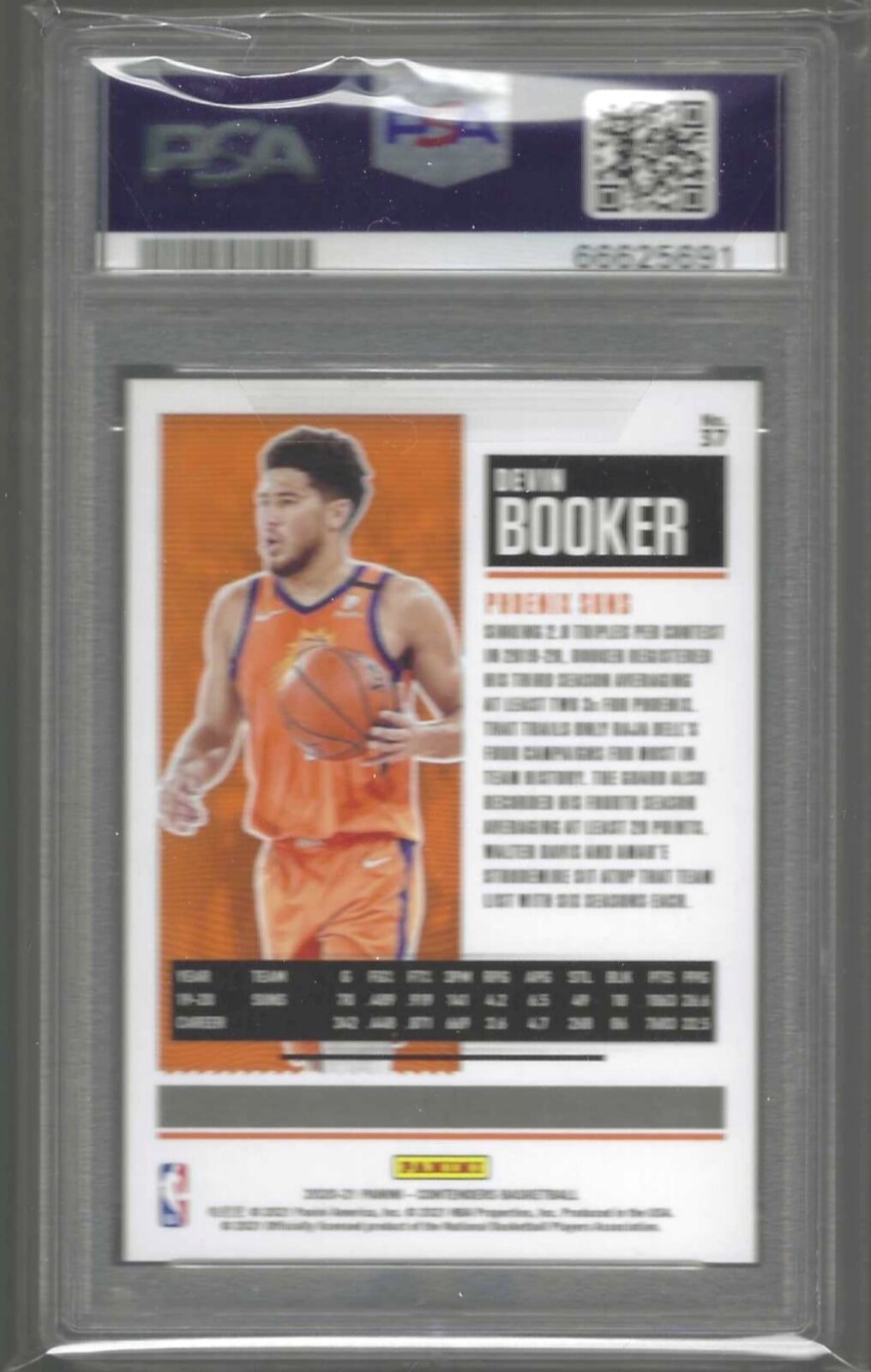 DEVIN BOOKER 2020-21 PANINI CONTENDERS CONFERENCE FINALS TICKET /75 PSA 10 POP 2
