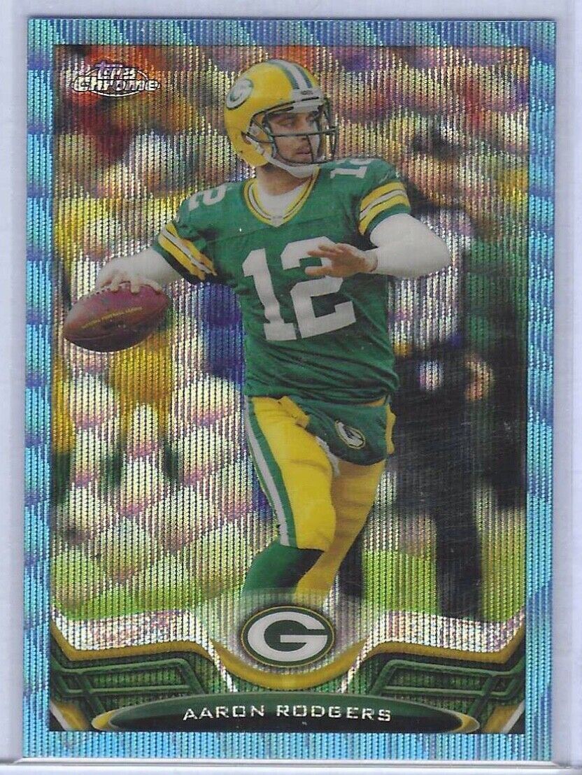 AARON RODGERS 2013 TOPPS CHROME BLUE WAVE REFRACTOR #150