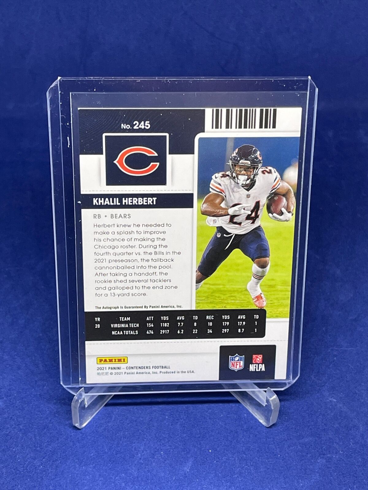 KHALIL HERBERT 2021 PANINI CONTENDERS CHAMPIONSHIP TICKET AUTO ROOKIE RC #D 5/49