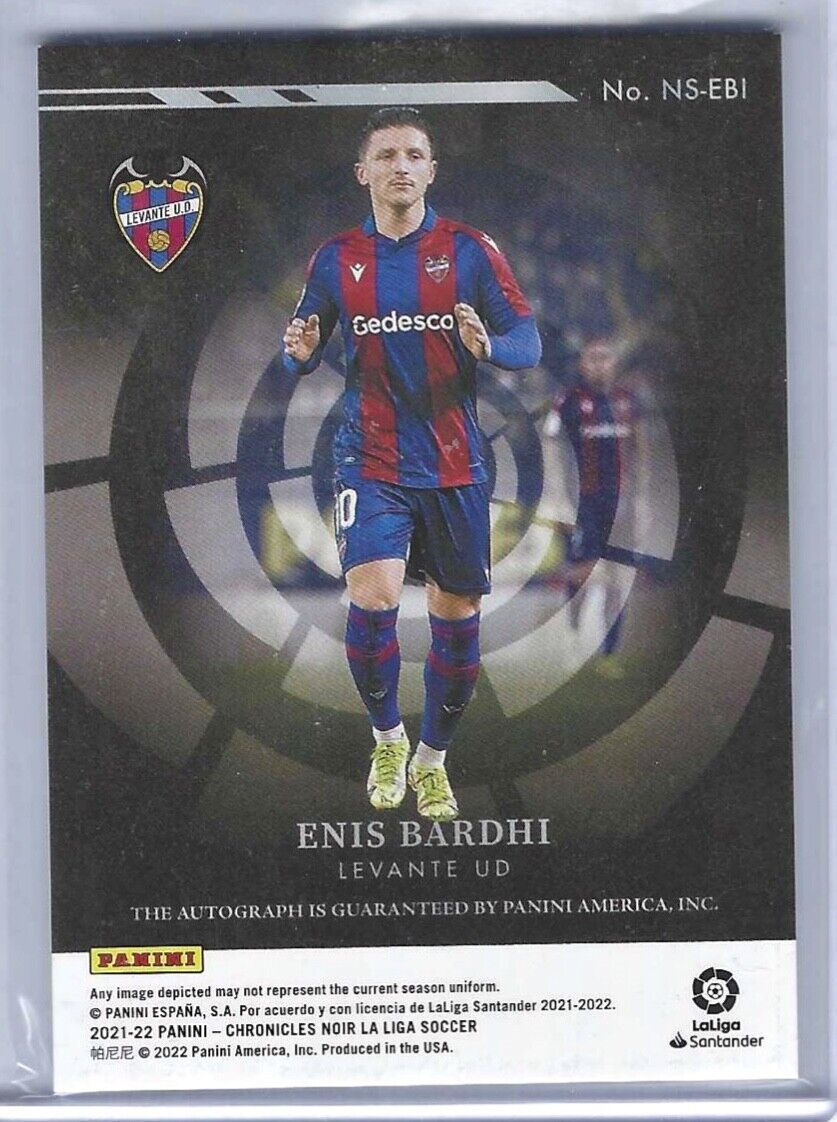 ENIS BARDHI 2021-22 PANINI CHRONICLES NOIR SPOTLIGHT AUTO #D 015/199