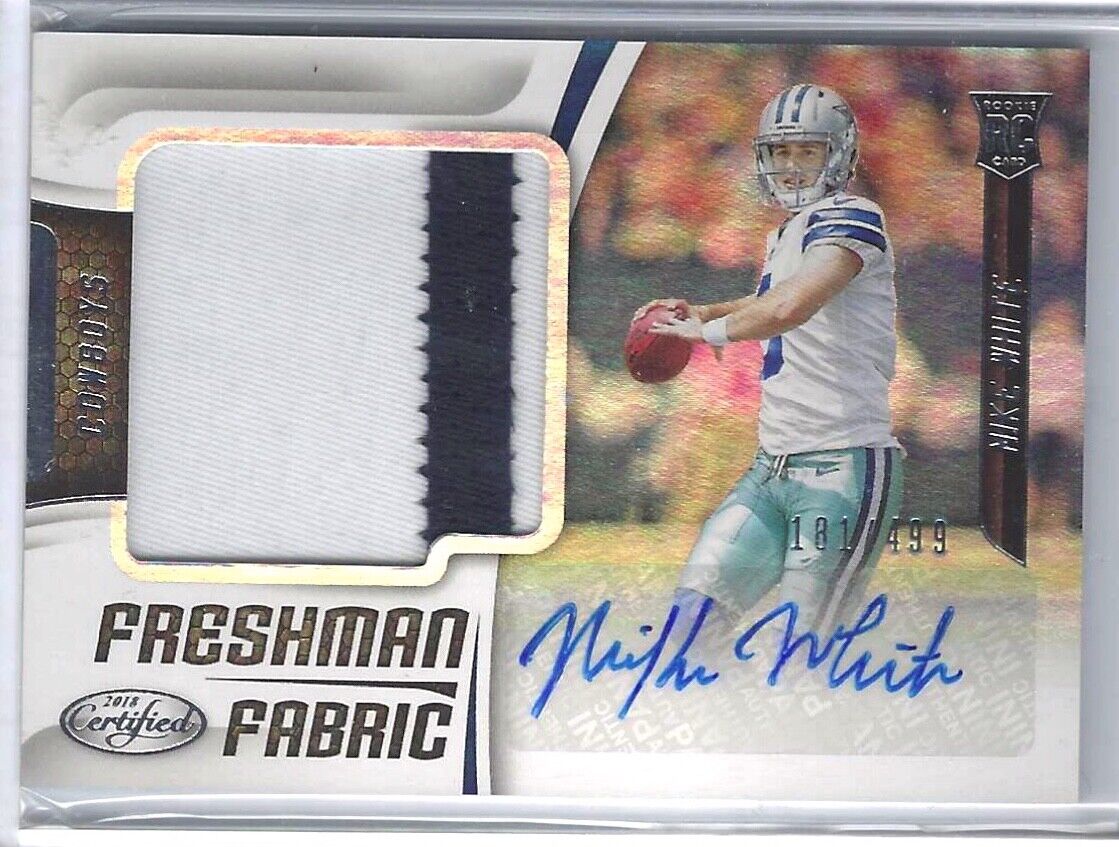 MIKE WHITE 2018 CERTIFIED FRESHMAN FABRIC RPA PATCH AUTO RC #D /499