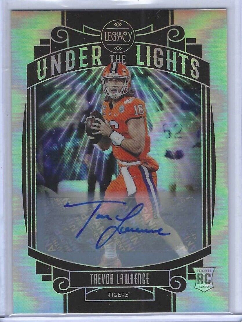 TREVOR LAWRENCE 2021 PANINI LEGACY SILVER PRIZM ROOKIE AUTO RC #UL-TL