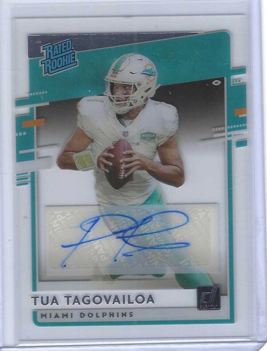 TUA TAGOVAILOA 2020 PANINI CHRONICLES CLEARLY DONRUSS ROOKIE AUTO RC #RR-TT