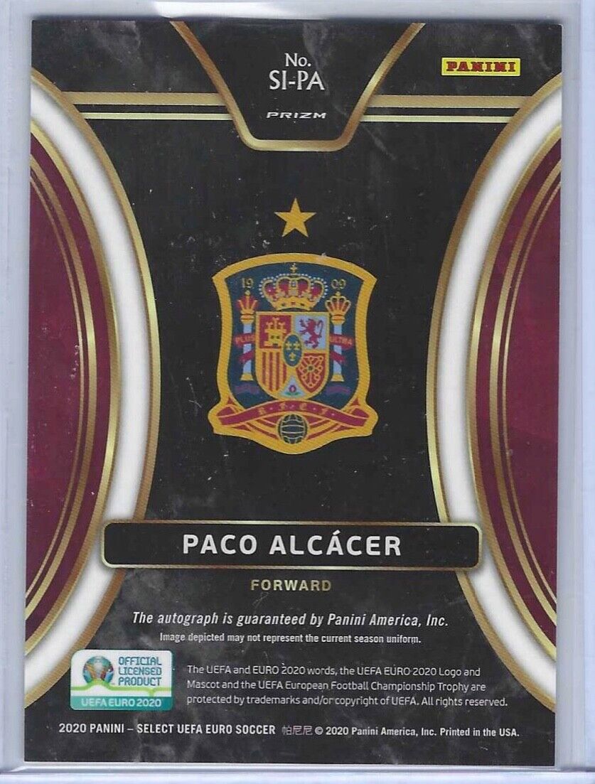 PACO ALCACER 2019-20 PANINI SELECT UEFA SILVER PRIZM AUTO #SI-PA