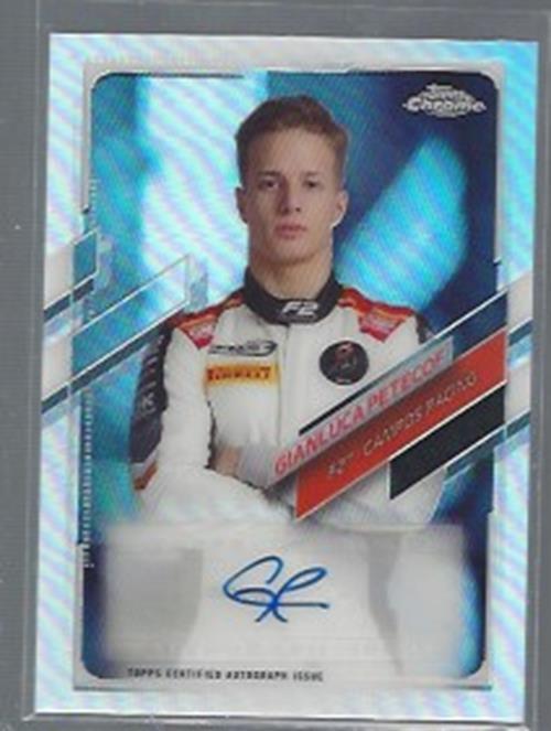 GIANLUCA PETECOF 2021 TOPPS CHROME FORMULA 1 F1 F2 CAMPOS AUTO #D 154/399