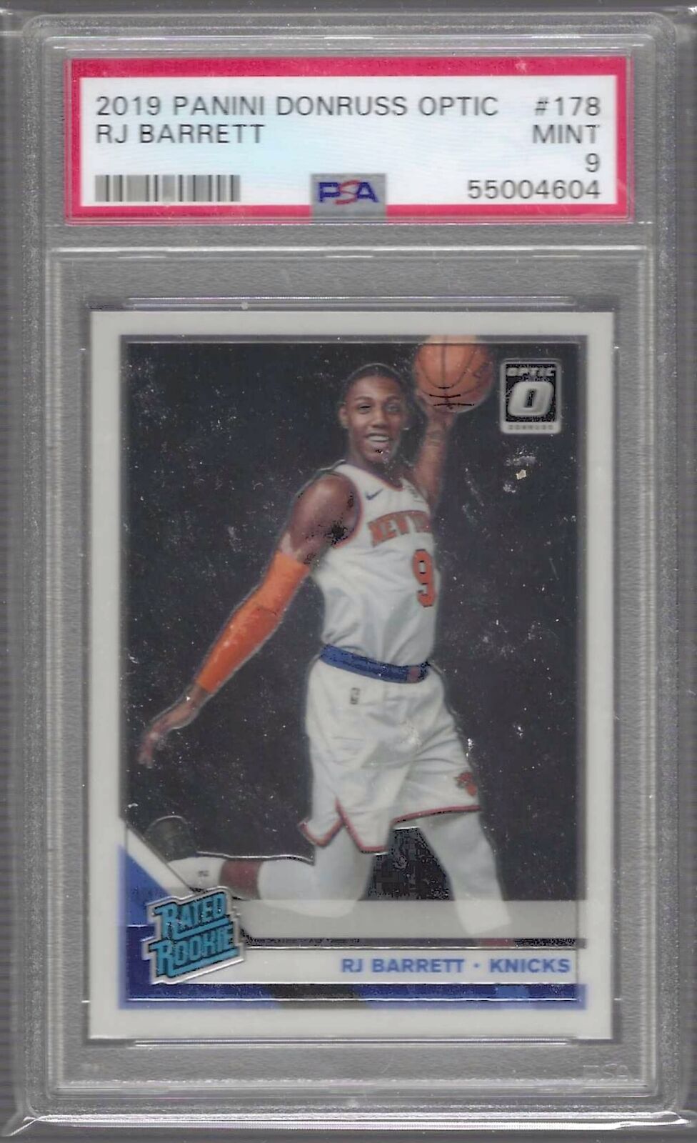 RJ BARRETT 2019 PANINI DONRUSS OPTIC ROOKIE RC PSA 9 MINT