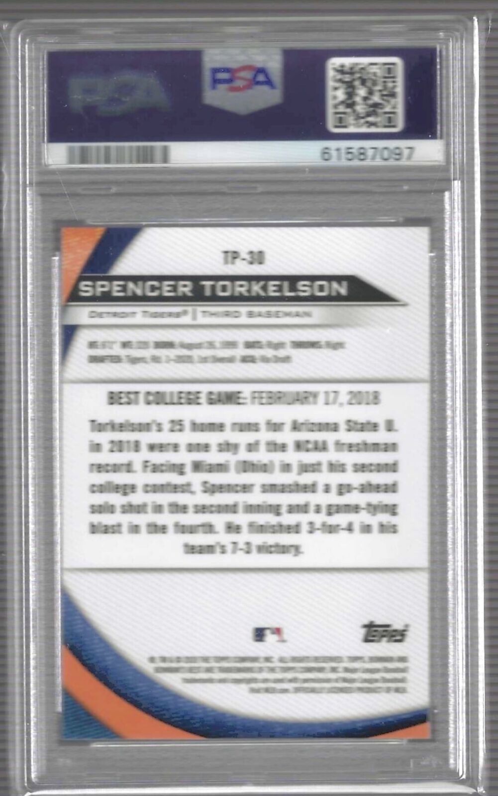 SPENCER TORKELSON 2020 BOWMANS BEST TOP PROSPECTS #TP-30 PSA 10 GEM MINT