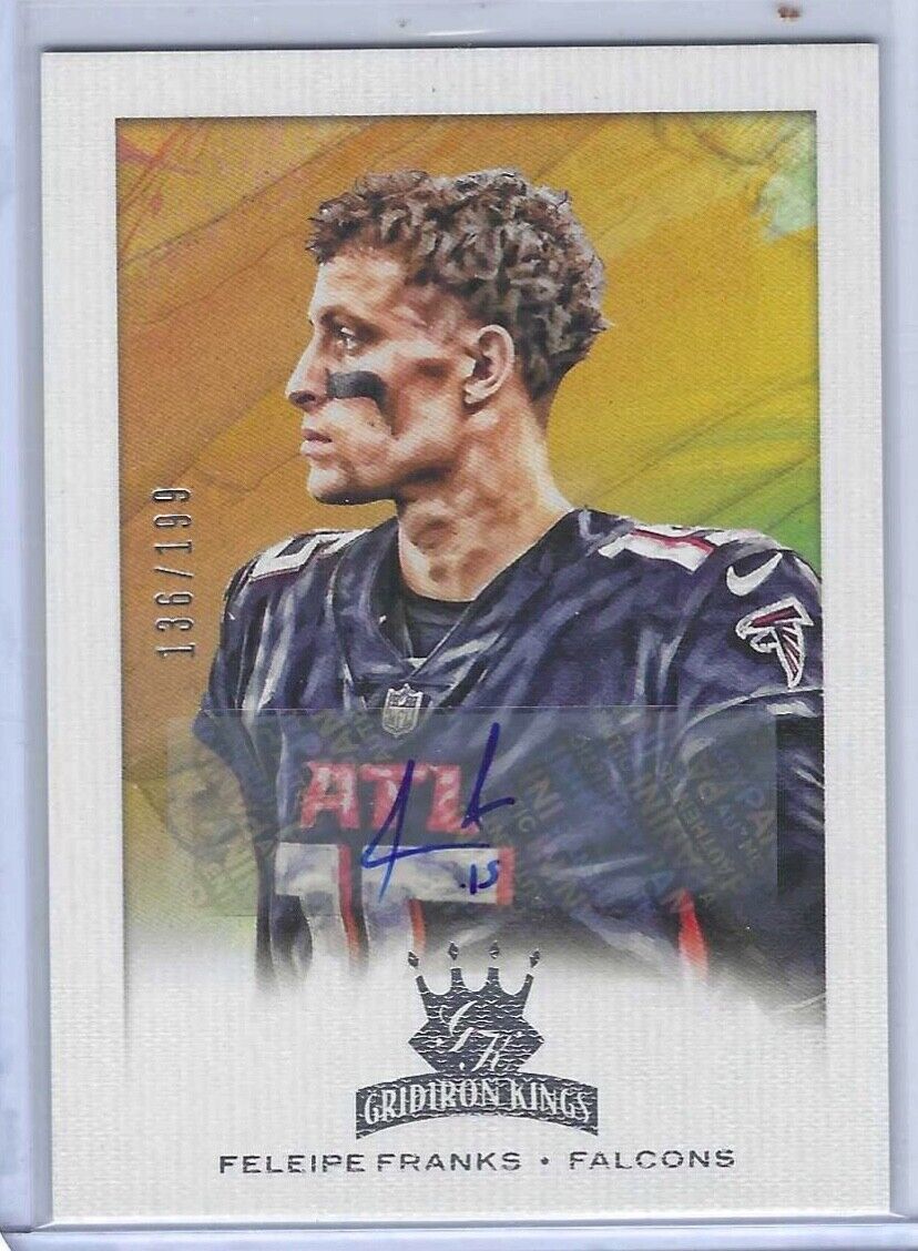 FELEIPE FRANKS 2021 PANINI CHRONICLES GRIDIRON KINGS ROOKIE AUTO RC #D 136/199