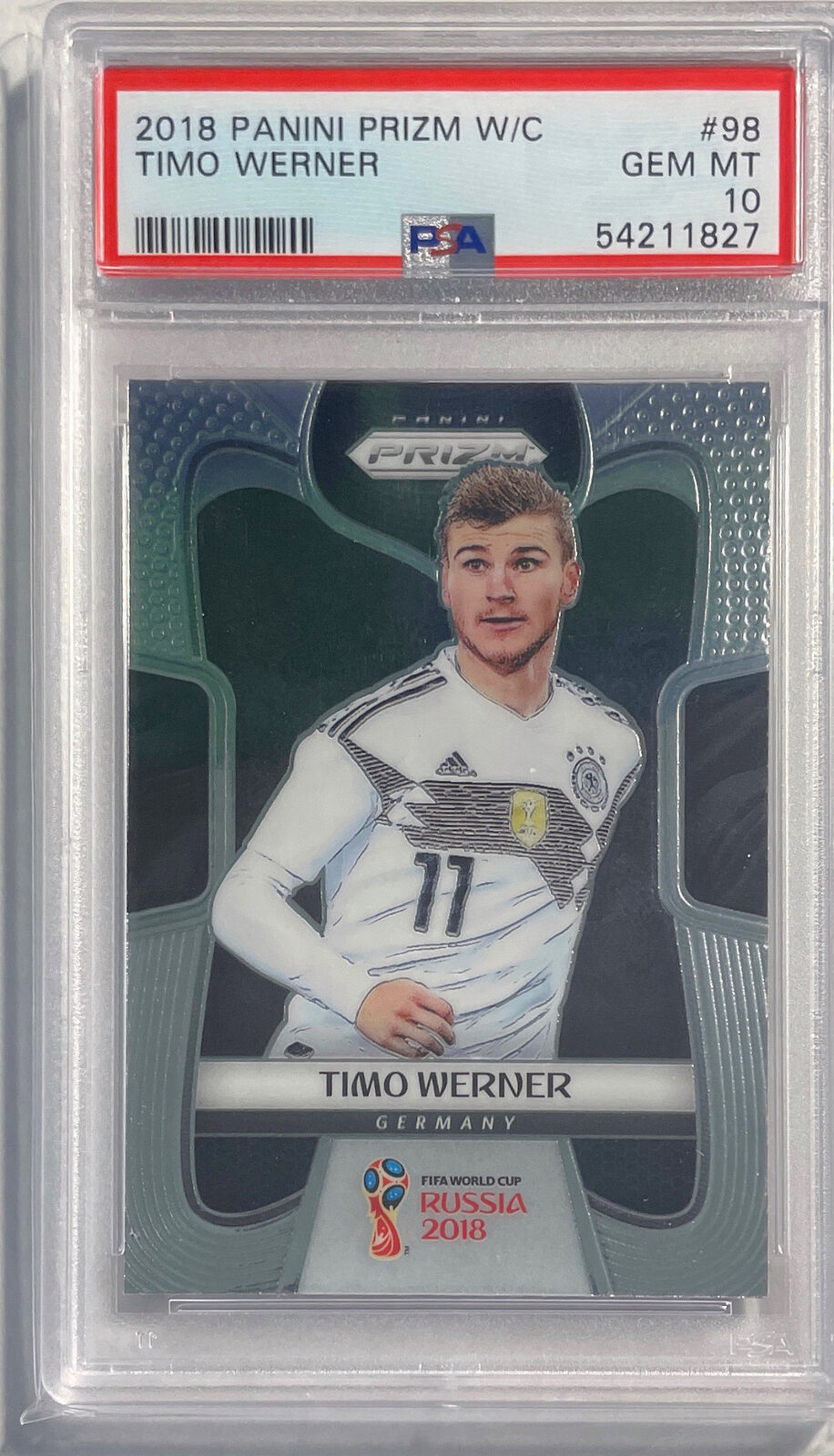 TIMO WERNER 2018 PANINI PRIZM WORLD CUP RC #98 PSA 10 GEM MINT