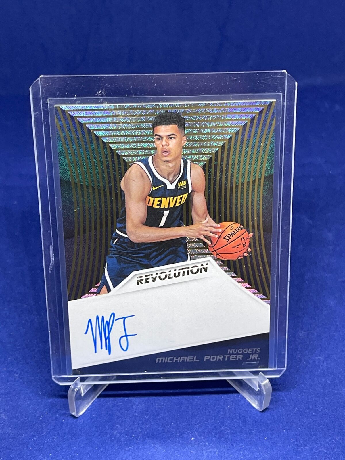 MICHAEL PORTER JR 2018-19 PANINI REVOLUTION ON CARD AUTO ROOKIE RC