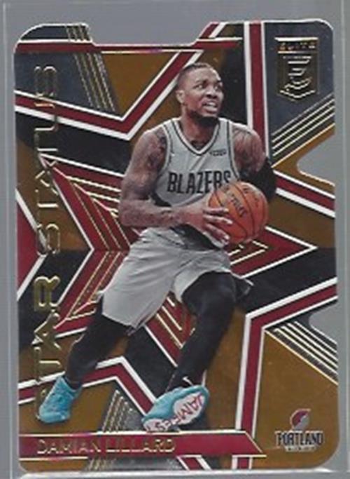 DAMIAN LILLARD 2021-22 PANINI ELITE STAR STATUS DIE CUT ORANGE SP #13