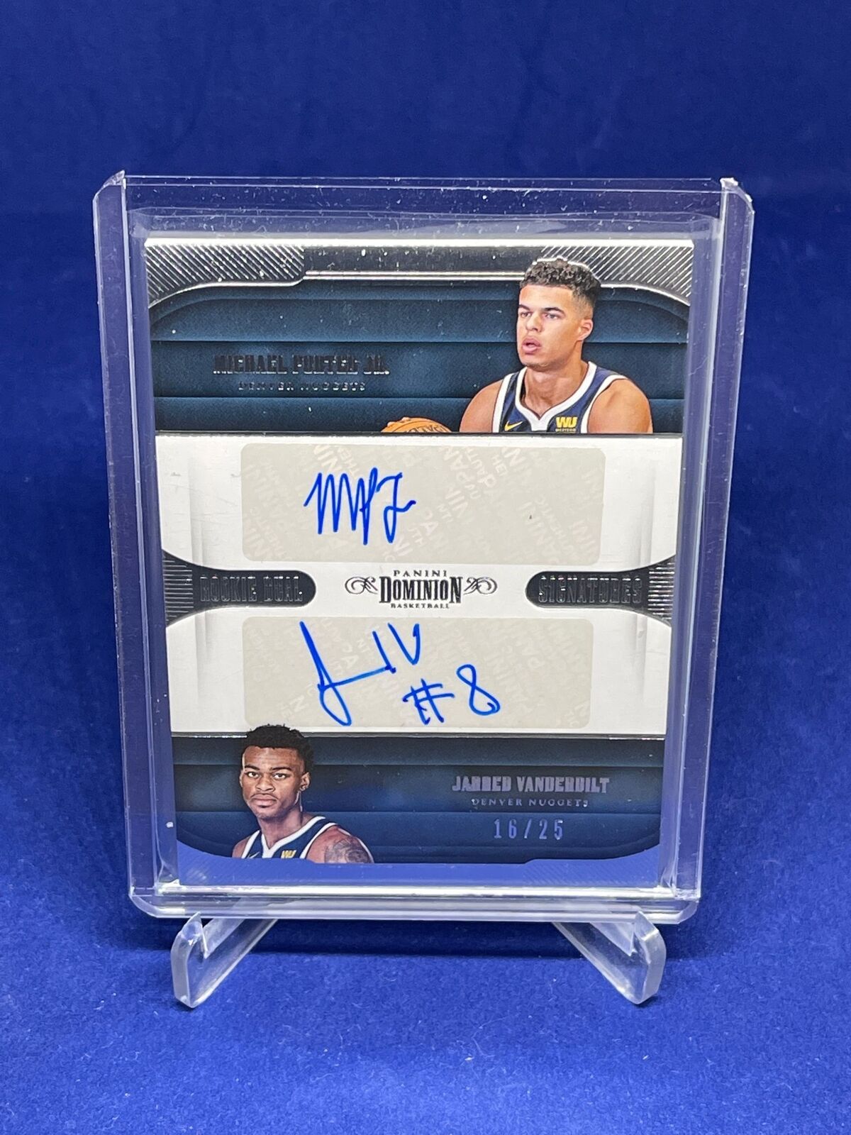 MICHAEL PORTER JR JARRED VANDERBILT 2018-19 DOMINION DUAL AUTO RC #D 16/25