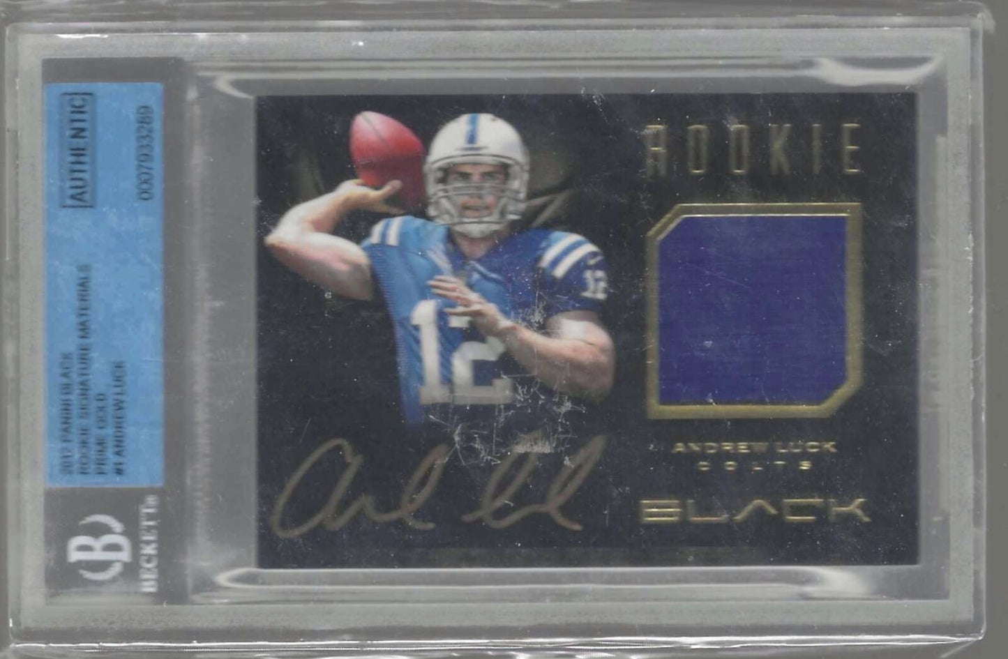 ANDREW LUCK 2012 PANINI BLACK GOLD RPA ROOKIE PATCH AUTO RC /99 BGS AUTHENTIC 10