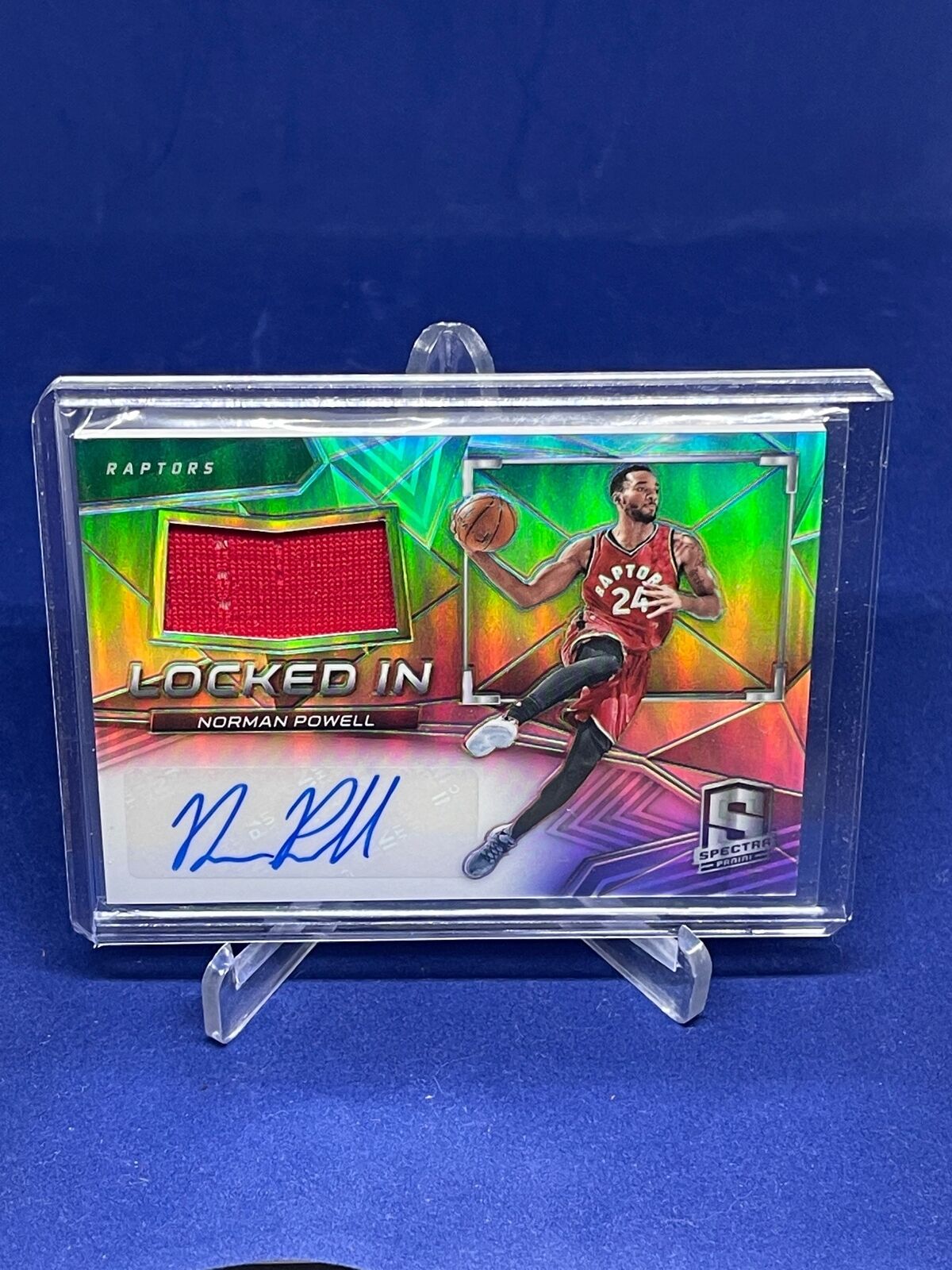 NORMAN POWELL 2016-17 PANINI SPECTRA LOCKED IN PRIZM JERSEY AUTO #D 168/199