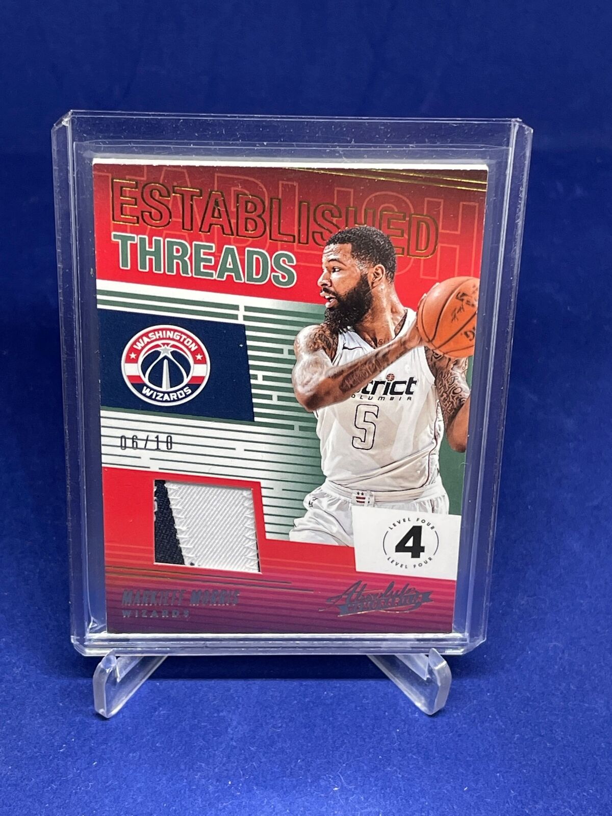 MARKIEFF MORRIS 2018-19 PANINI ABSOLUTE ESTABLISHED THREADS PATCH #D 6/10