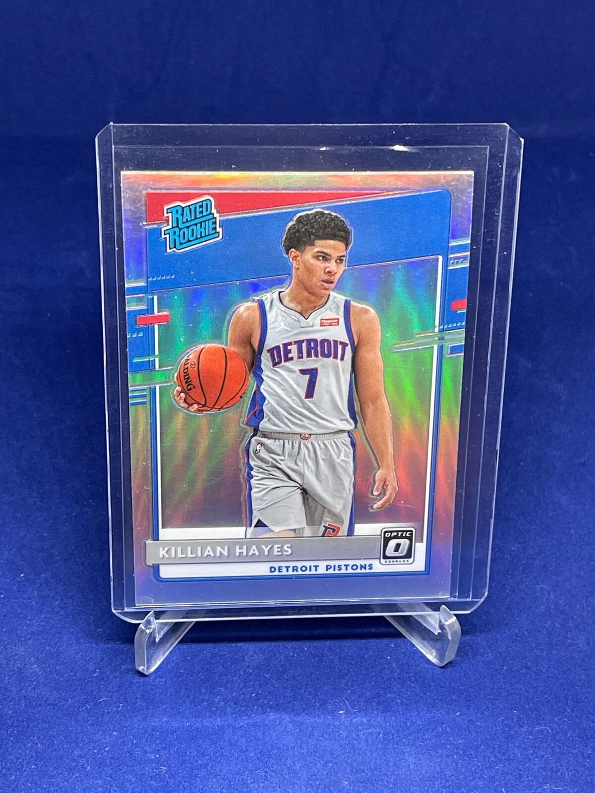 KILLIAN HAYES 2019-20 PANINI DONRUSS OPTIC RATED ROOKIE SILVER PRIZM HOLO RC 157