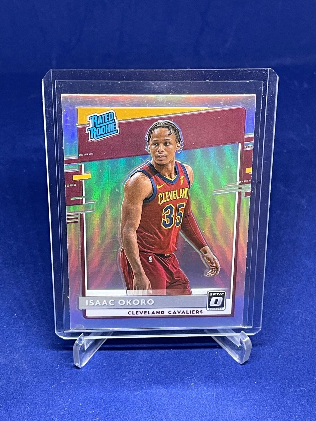 ISAAC OKORO 2019-20 PANINI DONRUSS OPTIC RATED ROOKIE SILVER PRIZM HOLO RC #155