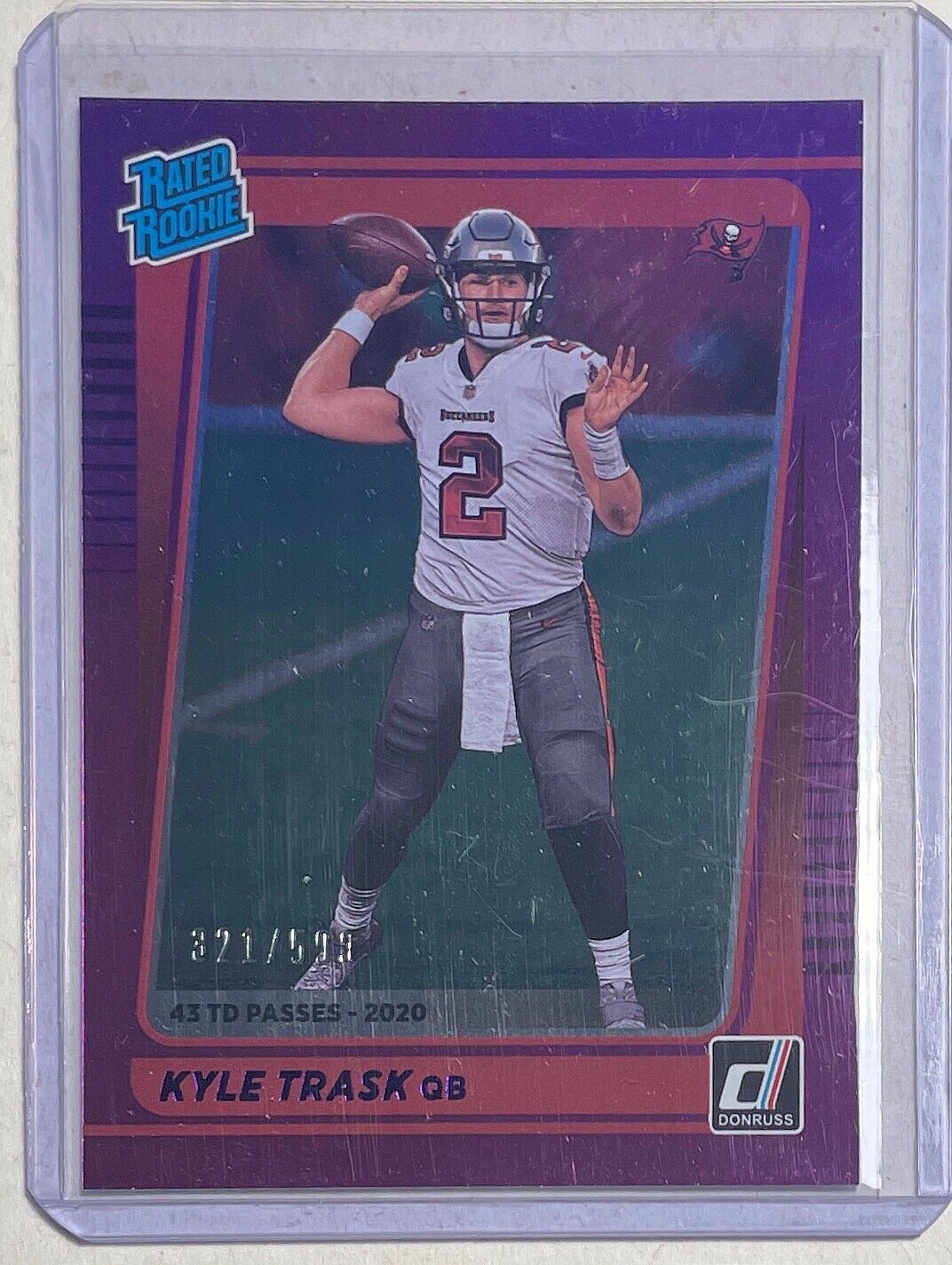 KYLE TRASK 2021 PANINI DONRUSS RATED ROOKIE PURPLE ROOKIE RC #D 321/500