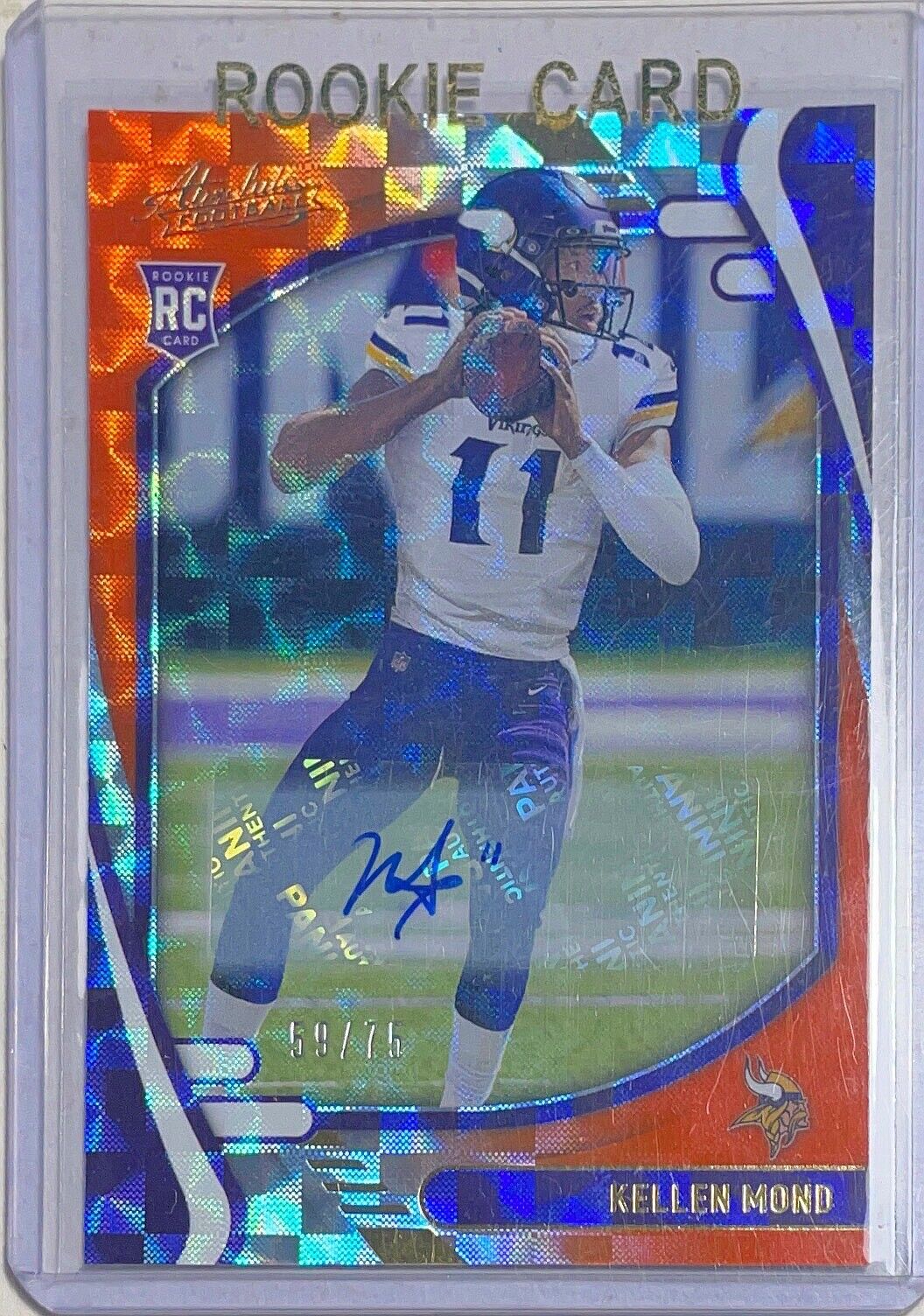 KELLEN MOND 2021 PANINI ABSOLUTE ORANGE AUTO ROOKIE RC #D 59/75