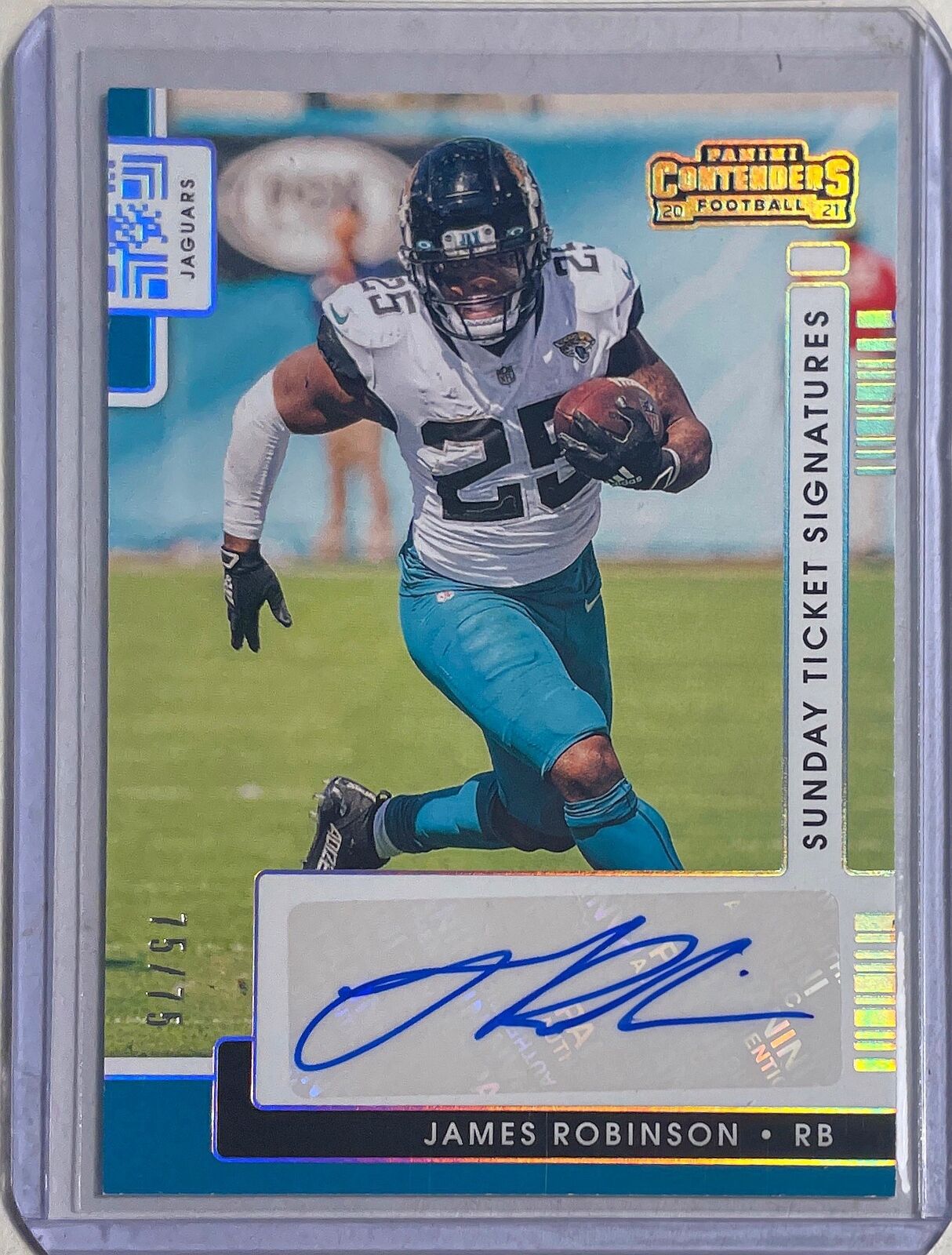 JAMES ROBINSON 2021 PANINI CONTENDERS SUNDAY TICKET SIGNATURES AUTO #D 75/75