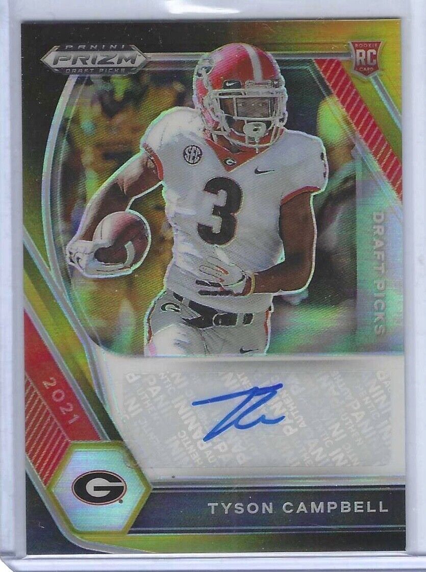 TYSON CAMPBELL 2021 PANINI PRIZM DP BLACK GOLD PRIZM ROOKIE AUTO RC #D 4/5