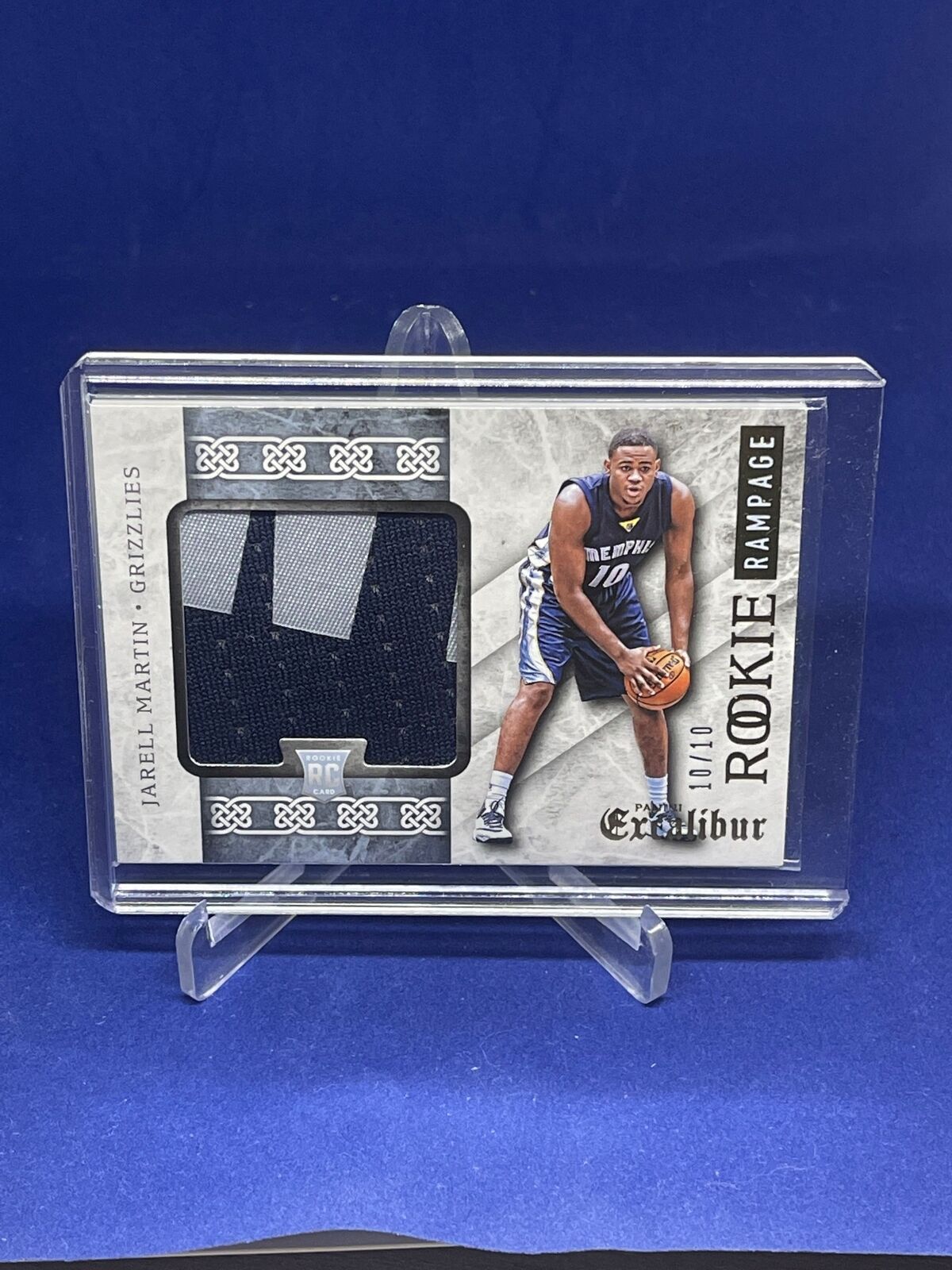 JARELL MARTIN 2015-16 PANINI EXCALIBUR ROOKIE RAMPAGE PATCH RC #D 10/10