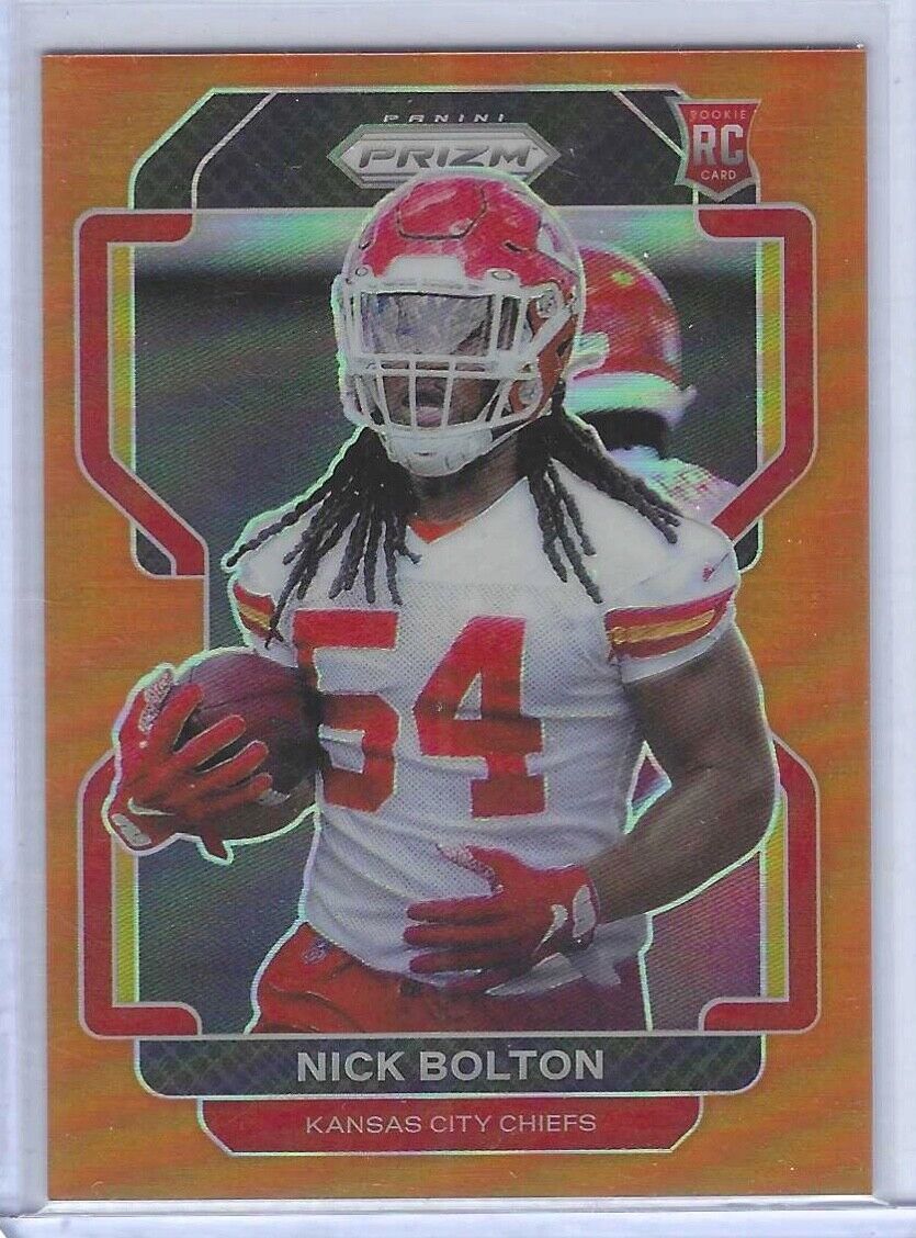 NICK BOLTON 2021 PANINI PRIZM ORANGE PRIZM ROOKIE RC #D 113/249
